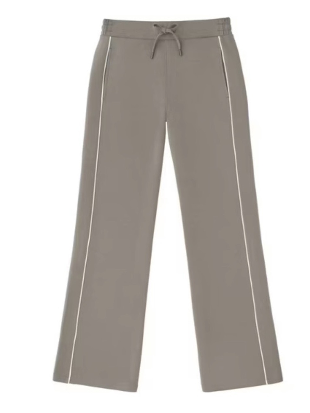 Members Mark Wide Leg Drawstring Pockets Pants in Grey Bisque NWT